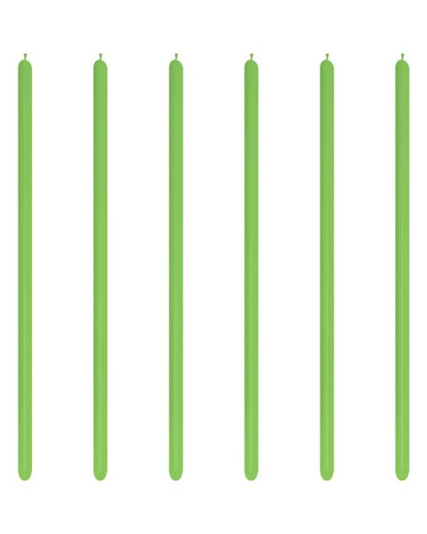 Lime Green Modelling Balloons - 260 Latex (100pk)
