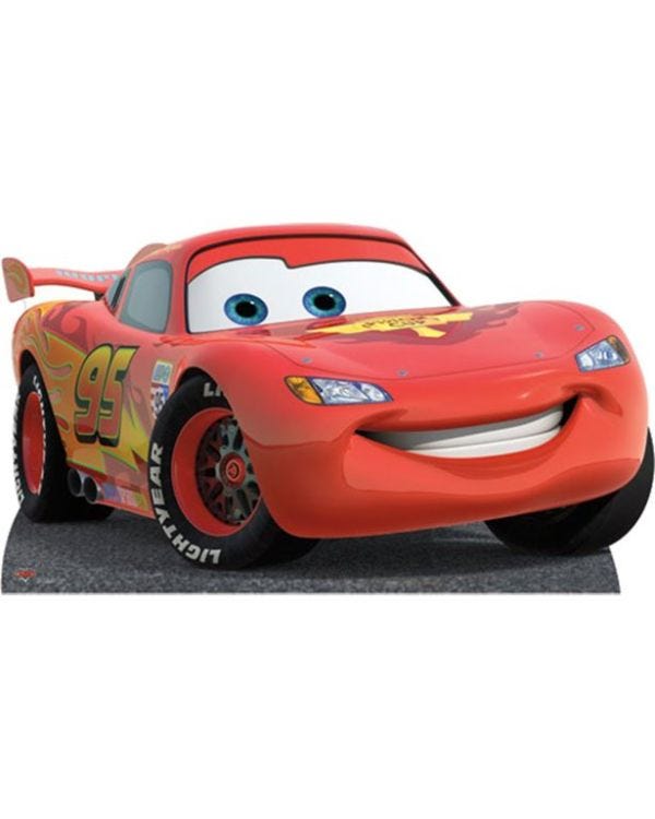Life Size Lightning McQueen Cardboard Cutout - 168cm x 94cm