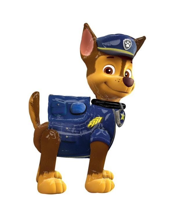 Paw Patrol Chase Giant Foil Airwalker Balloon - 54&quot; x 37&quot;