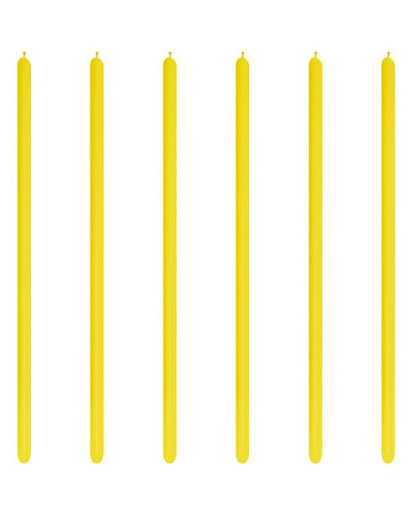 Yellow Modelling Balloons - 260 Latex (100pk)