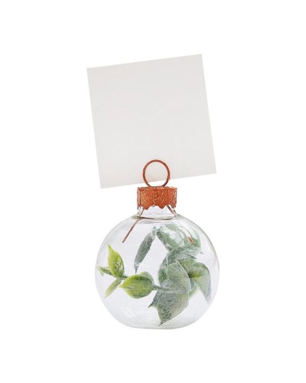Botanical Wedding Eucalyptus Bauble Place Card Holders (6pk)