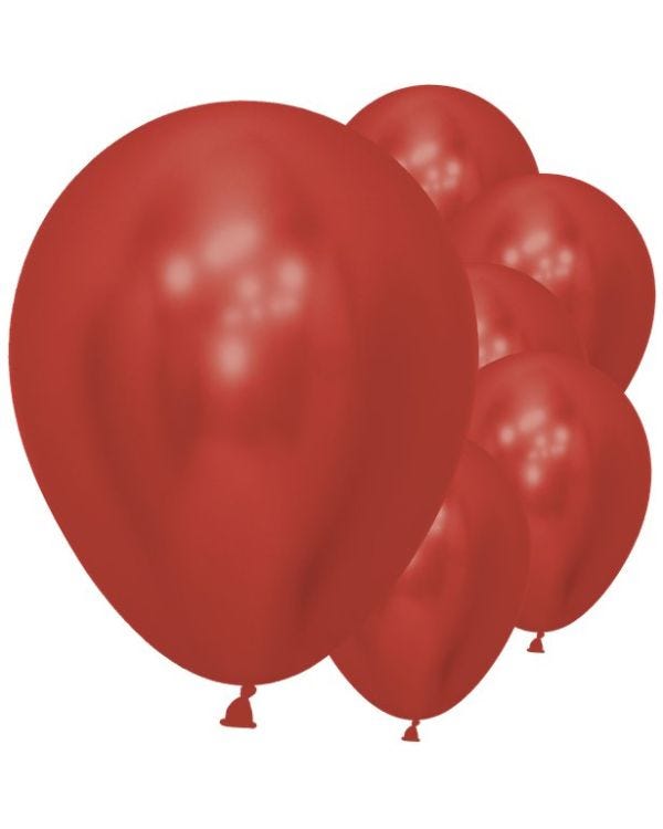 Reflex Crystal Red Sempertex Latex Balloons - 12&quot; (50pk)