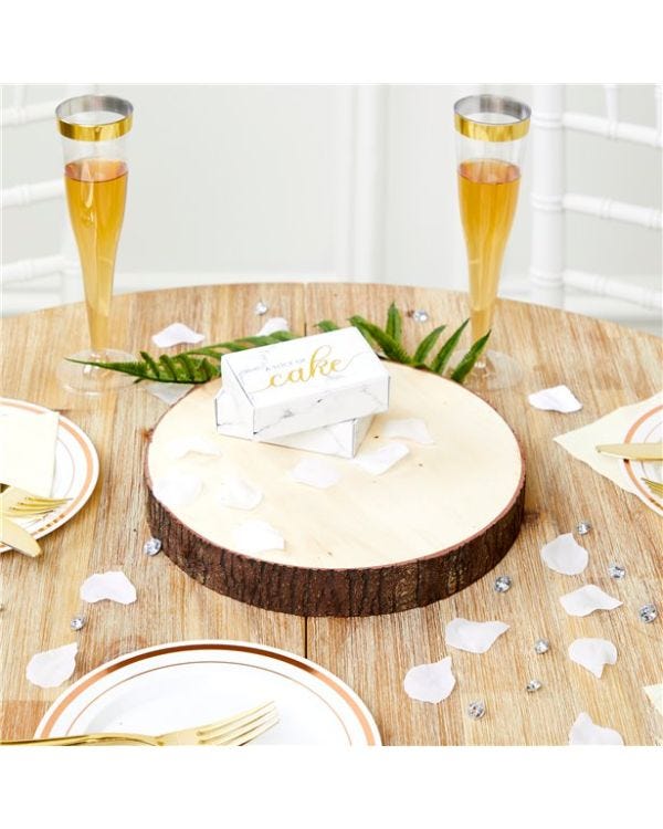 Wooden Slice Table Centrepiece - 22cm
