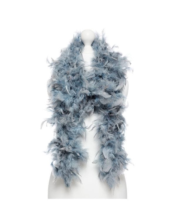 Deluxe Grey Feather Boa