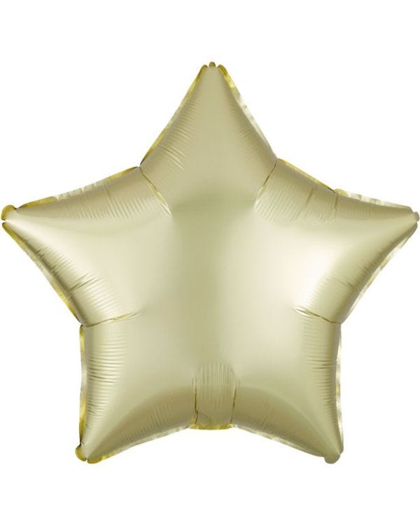 Pastel Yellow Satin Luxe Star Balloon - 18&quot; Foil
