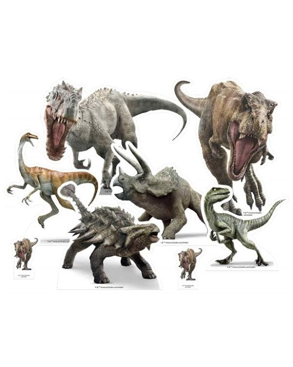 Jurassic World Dinosaurs Table Topper (8pk)