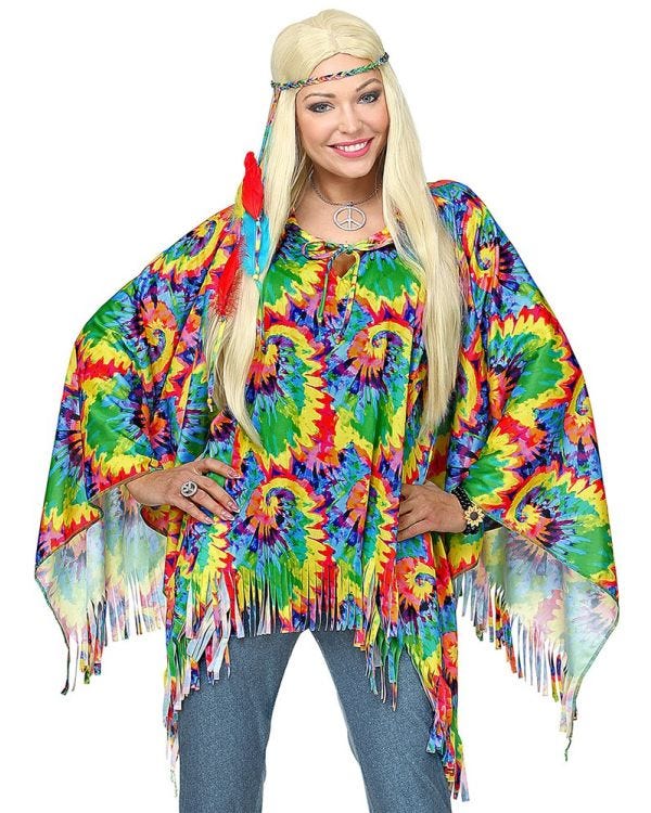 Hippie Poncho - Adult Costume