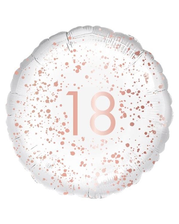 18th Rose Gold Foil Balloon - 18&quot;