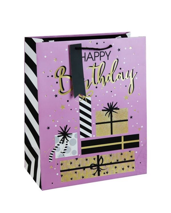 Happy Birthday Pink Large Gift Bag