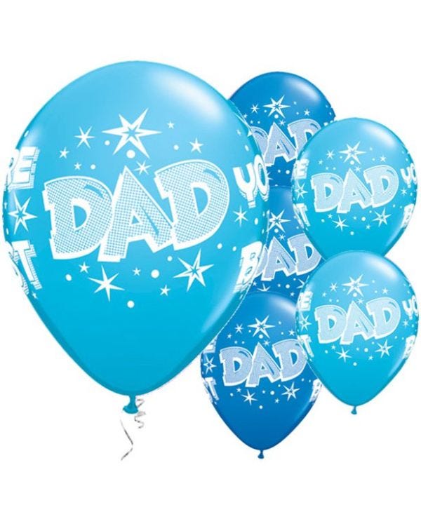 Dad You&#039;re the Best&#039; Fathers Day Balloons - 11&quot; Latex (25pk)