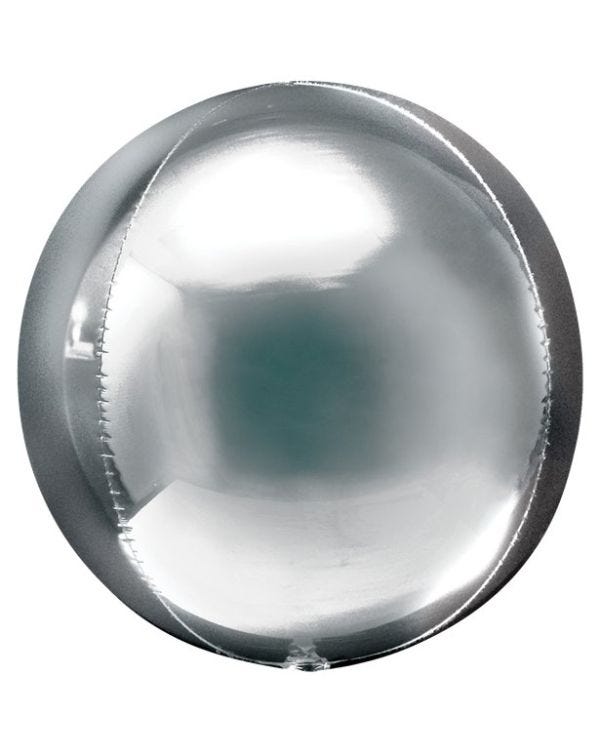 Silver Orbz Balloon - 16&quot; Foil