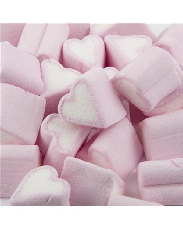 Vanilla Flavour Marshmallow Hearts - 1kg