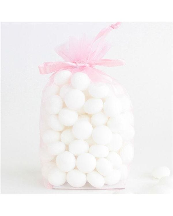 Pastel Pink Organza Bags - 15cm x 11cm (10pk)
