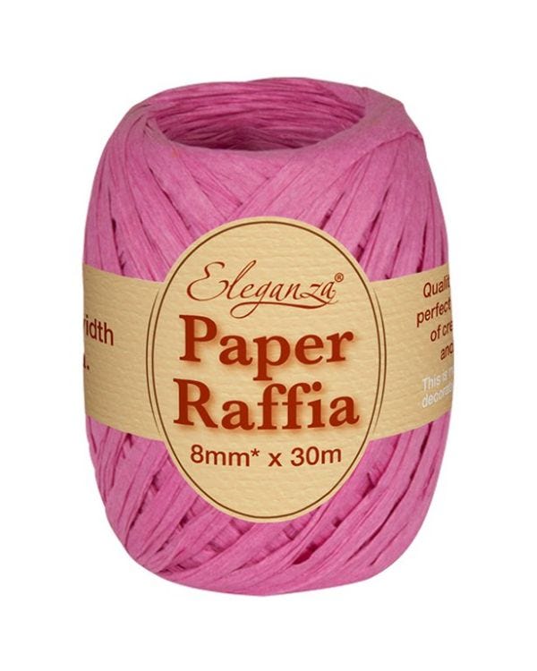 Hot Pink Paper Raffia - 30m