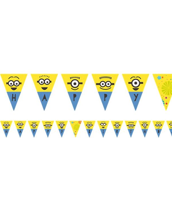 Minions &#039;Happy Birthday&#039; Paper Bunting - 3.3m