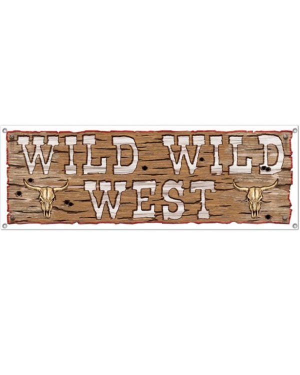 Wild West Sign Banner - 5ft