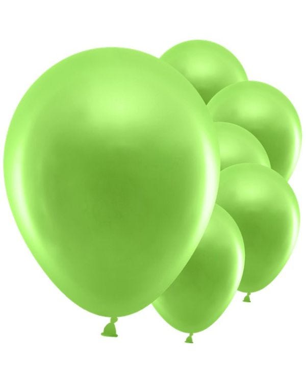 Green Metallic Balloons - 12&quot; Latex (10pk)