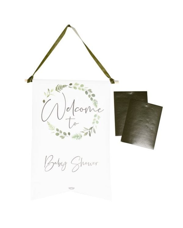 Botanical Baby Customisable Welcome Sign - 40cm x 25cm