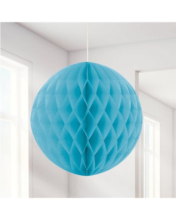 Baby Blue Honeycomb Ball Decoration - 20cm