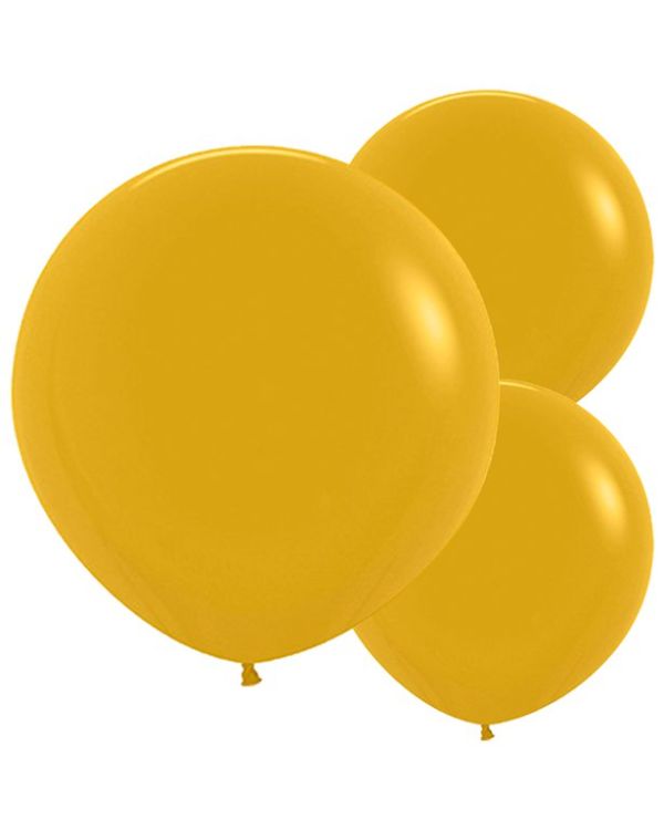 Mustard Balloons - 24&quot; Latex (3pk)