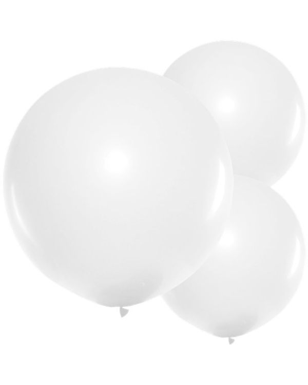 White Balloons - 24&quot; Latex (3pk)