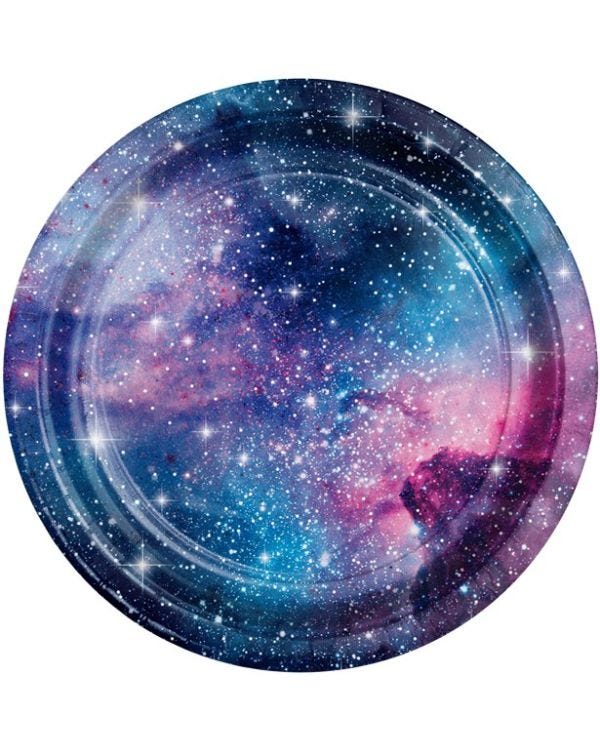 Galaxy Party Paper Plates - 22cm (8pk)