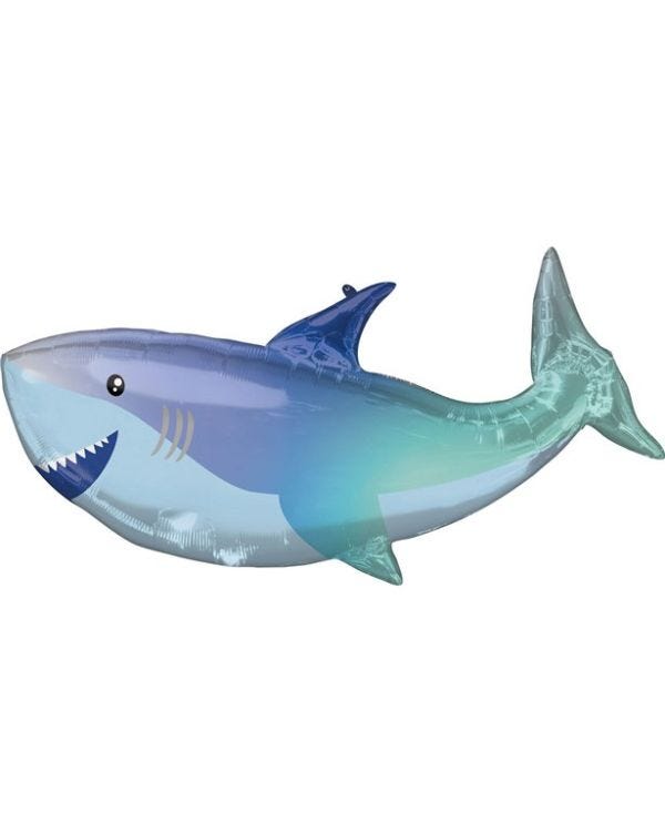 Shark Supershape Foil Balloon - 38&quot;