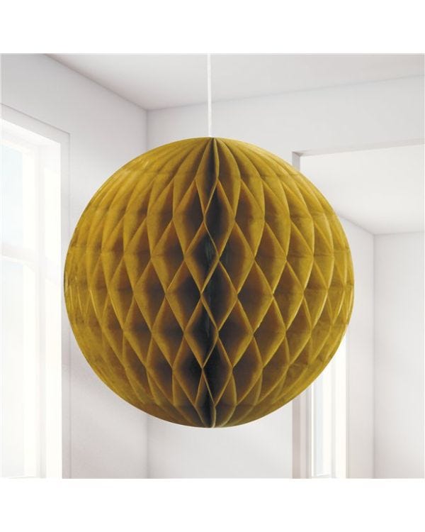 Gold Honeycomb Ball Decoration - 20cm