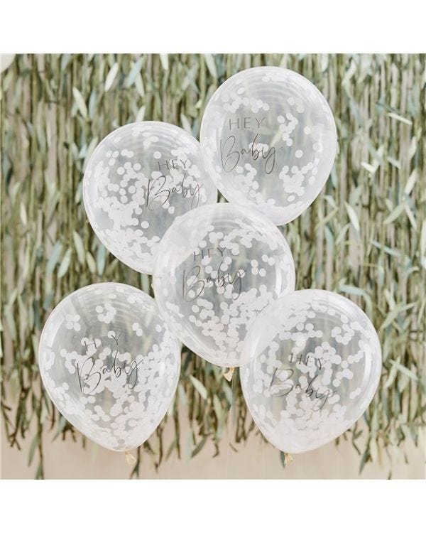 Botanical Baby Confetti Latex Balloons - 12&quot; (5pk)