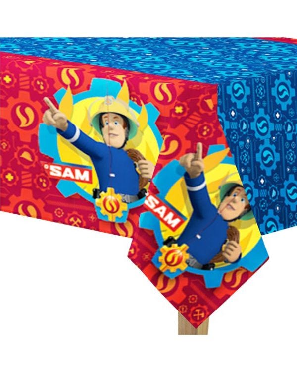 Fireman Sam Plastic Table Cover - 1.2m x 1.8m