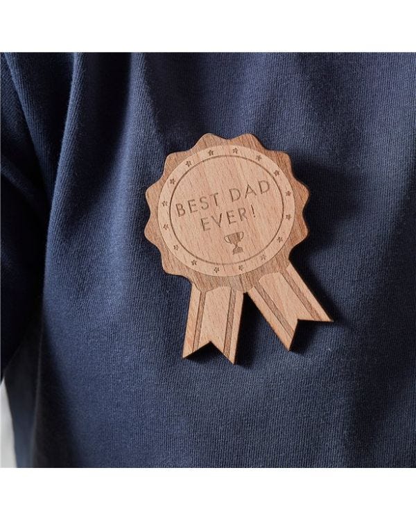 Best Dad Ever Wooden Rosette