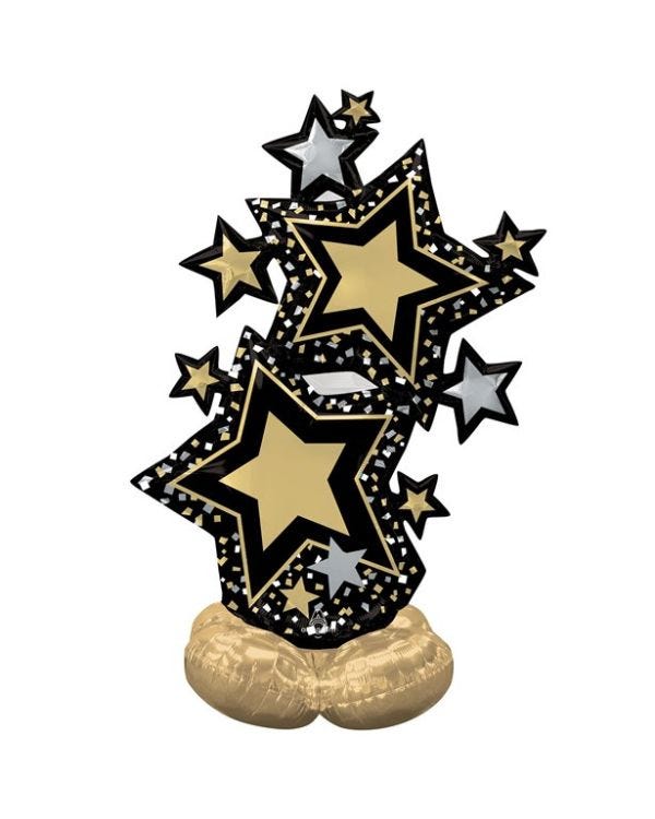 Metallic Star Cluster Air Fill Foil AirLoonz Balloon - 59&quot;