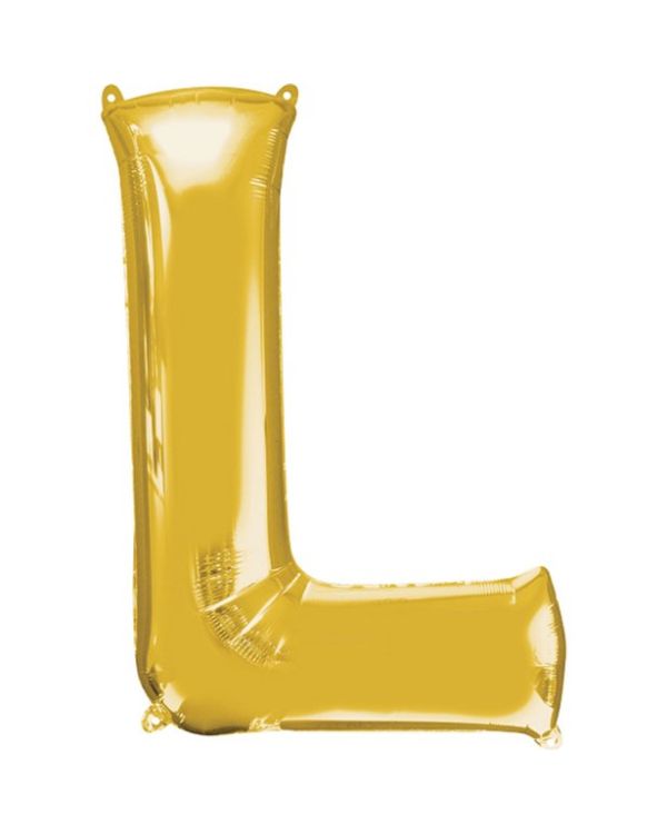 Gold Letter L Balloon - 34&quot; Foil