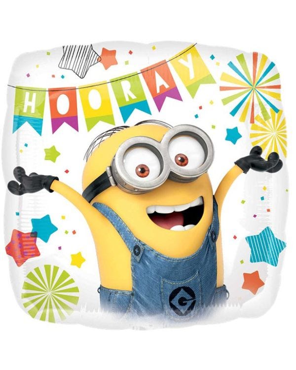 Minions Square Birthday Foil Balloon - 18&quot;