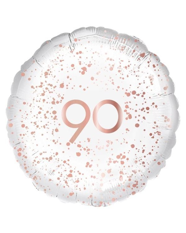 90th Rose Gold Foil Balloon - 18&quot;