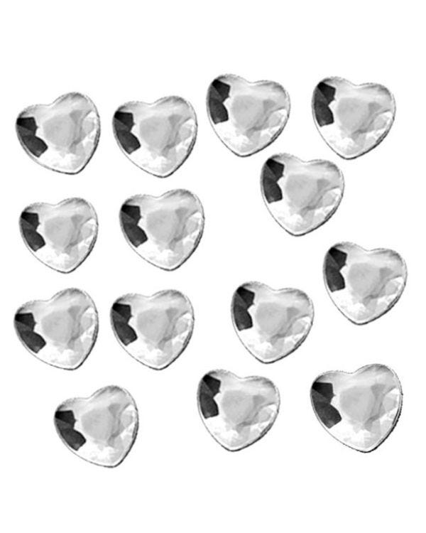 Silver Hearts Table Diamantes (28g pack)