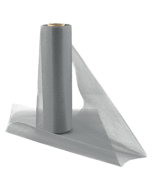 Silver Organza Sheer Roll - 25m