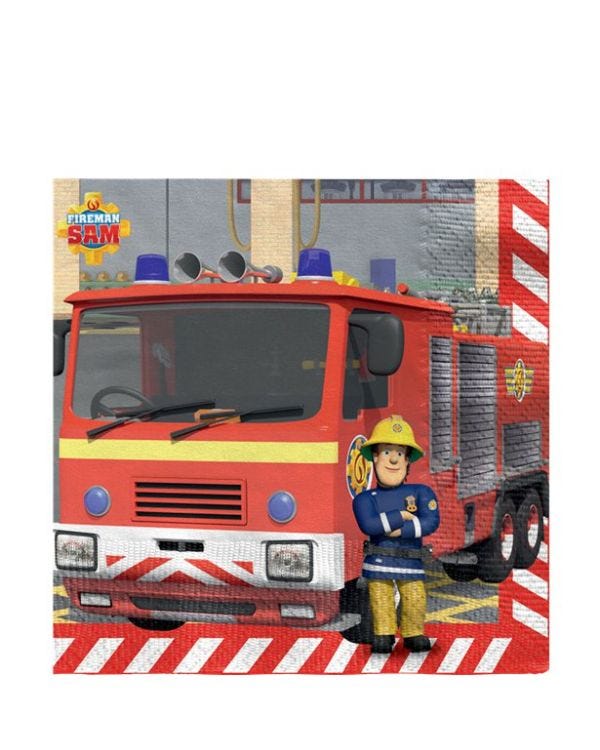 Fireman Sam Paper Lunch Napkins - 33 cm (16pk)