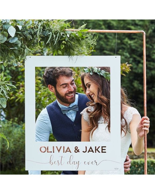 Botanical Wedding Customisable Giant Polaroid Frame - 72cm