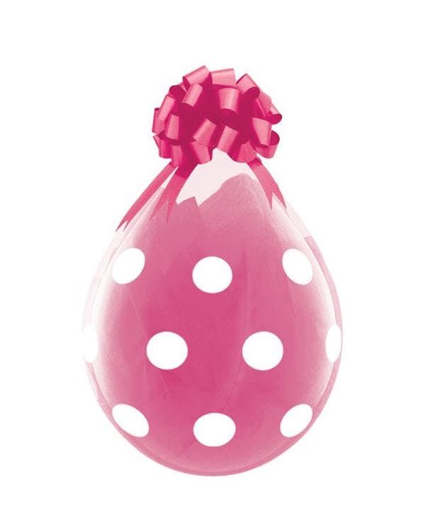 Big Polka Dots Clear Stuffing Balloon - 18&#039;&#039; Latex (25pk)