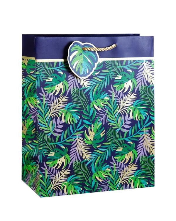 Tropical Leaves Large Gift Bag