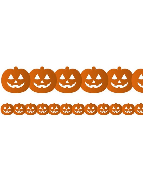 Pumpkin Tissue Paper Garland - 3m