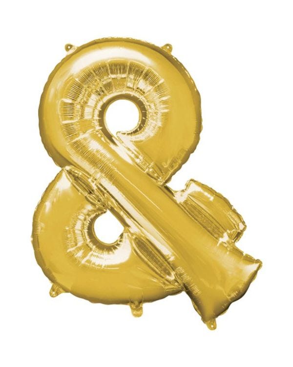 Gold Letter &amp; Balloon - 16&quot; Foil