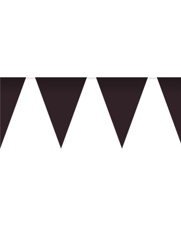 Black Plastic Bunting - 10m