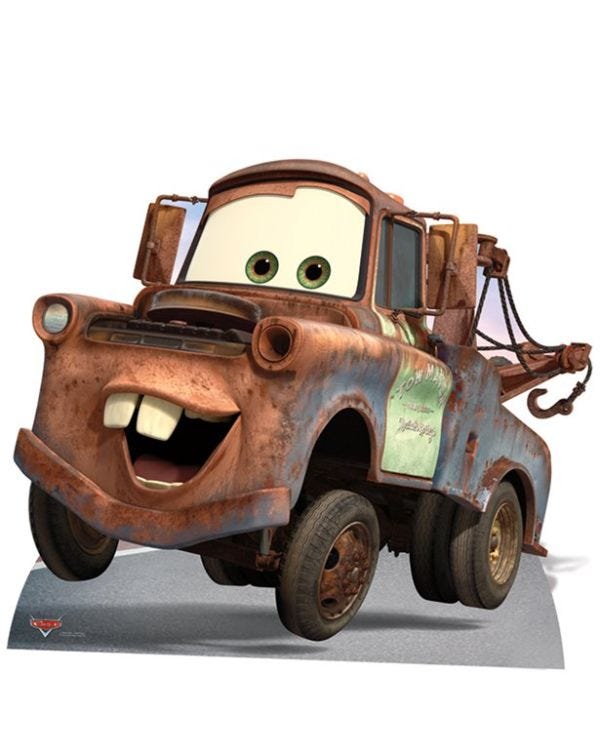 Mater Disney Cars Cardboard Cutout - 109cm x 94cm