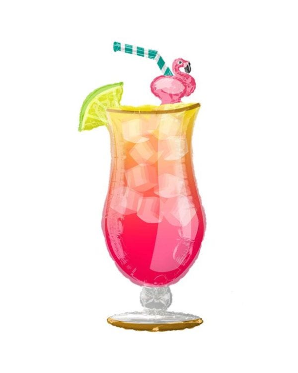 Tropical Drink SuperShape Balloon - 41&quot; Foil