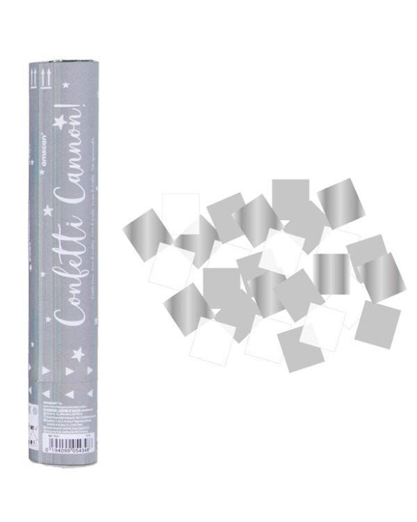 Silver Confetti Cannon - 24cm