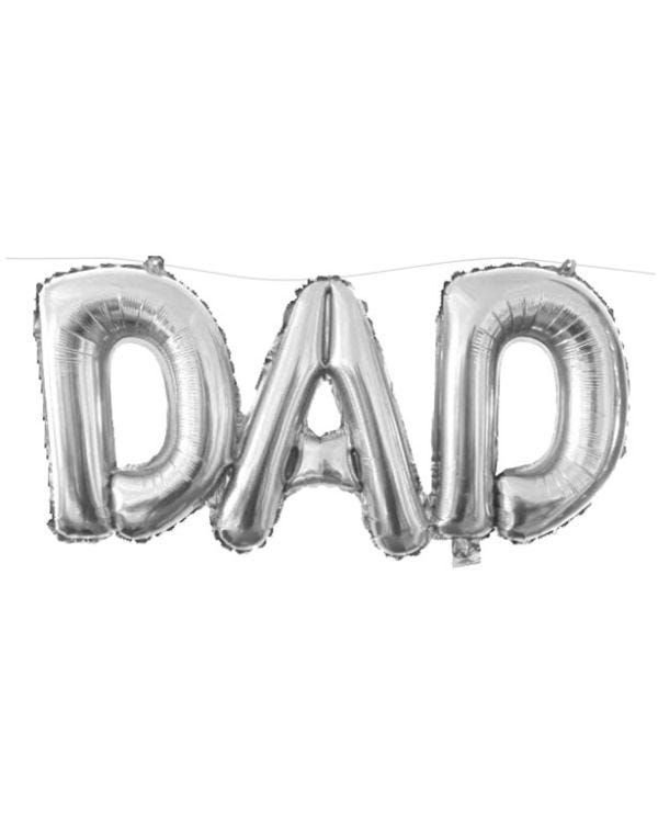 Dad Silver Foil Balloon Bunting