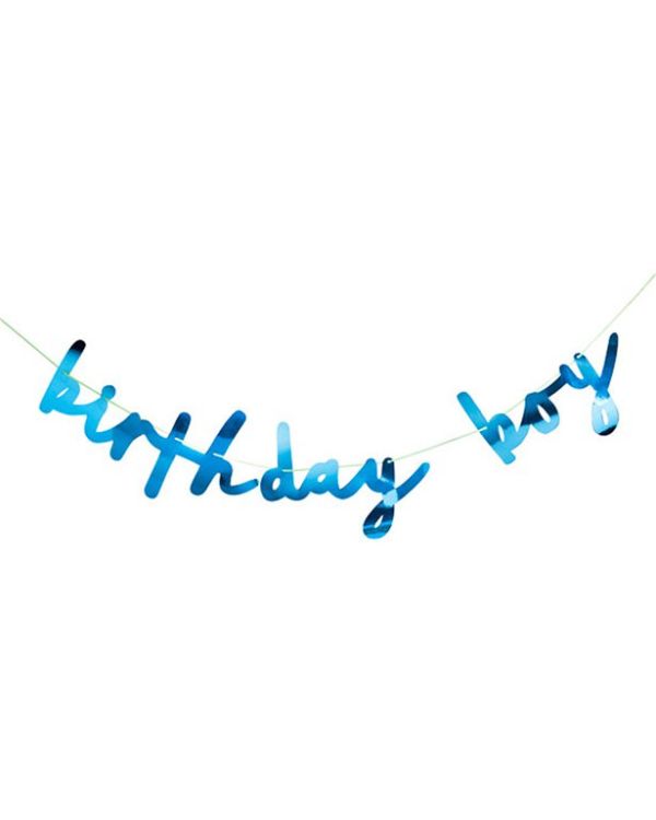Blue &#039;Birthday Boy&#039; Paper Banner - 2m