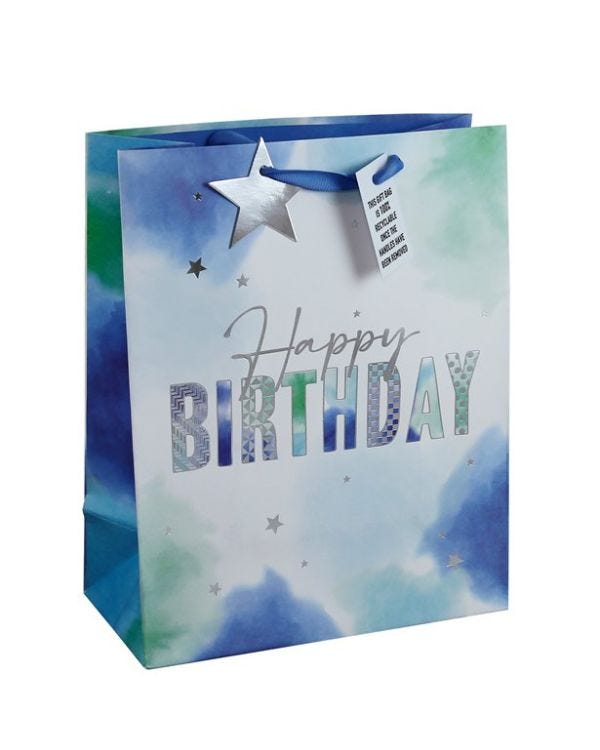 Blue Kraft Large Gift Bag